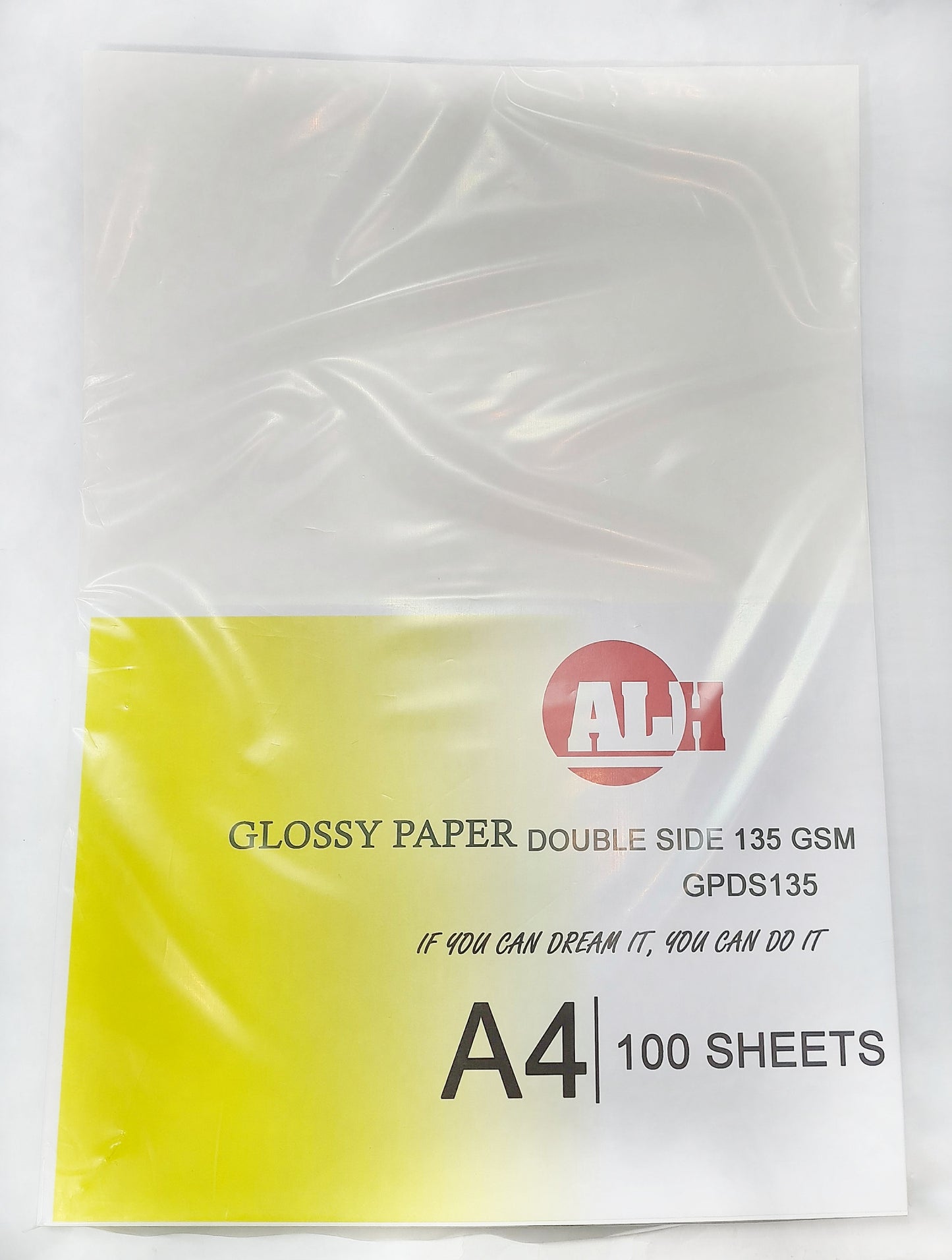GLOSSY PAPER DOUBLE SIDE 135GSM A4 SIZE 100 SHEETS (BRAND: ALH)