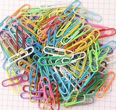 Paperclip PVC 33mm Assorted