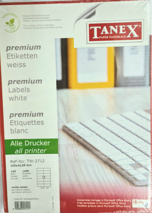 TANEX LABEL STICKER (A4 SIZE)