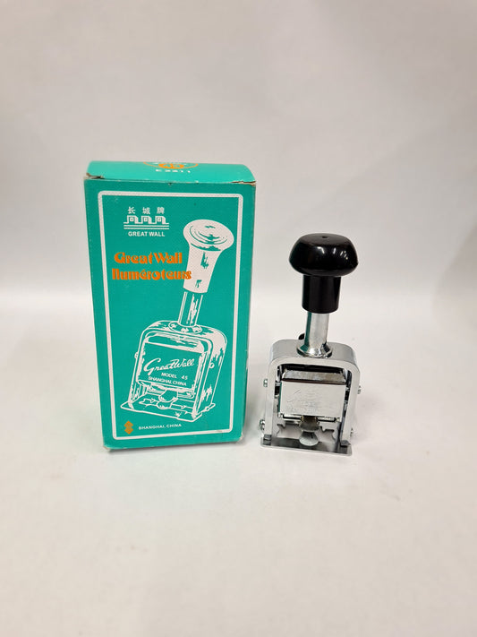 GREAT WALL NUMBERING MACHINE 6 DIGIT