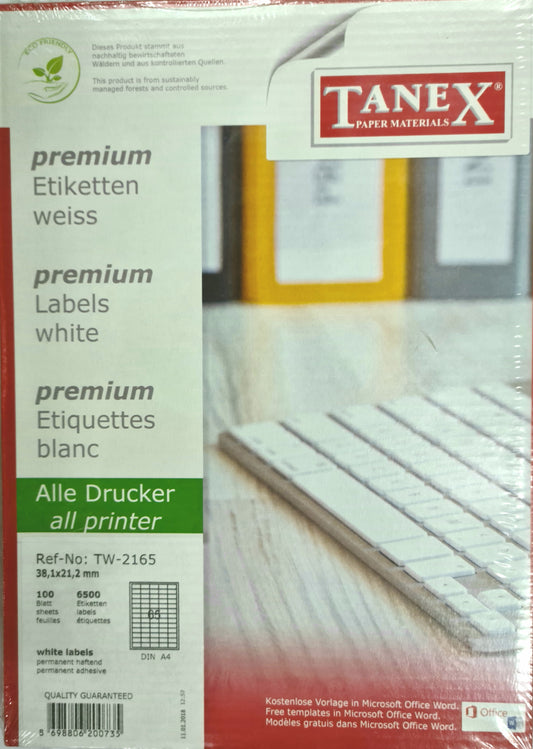 TANEX LABEL STICKER (A4 SIZE)