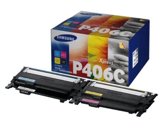 Samsung CLT-P406C 4-pack Black/Cyan/Magenta/Yellow Toner Cartridges