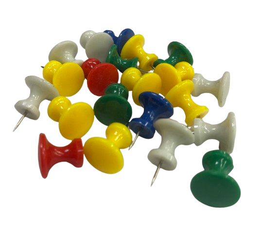 Push Pin Assorted (Jumbo Spool Shaped Pin)