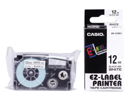 CASIO TAPE 12 MM BLACK ON WHITE