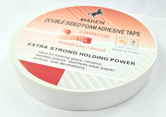 MADEN DOUBLE SIDE TAPE WITH FOAM (1")