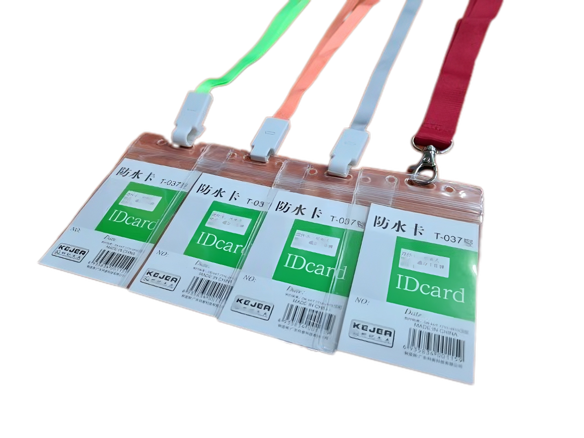 KEJEA T-037 ID CARD HOLDER FLEXIBLE PLASTIC VERTICAL TYPE (SIZE: 8.5CM X 6.35CM)