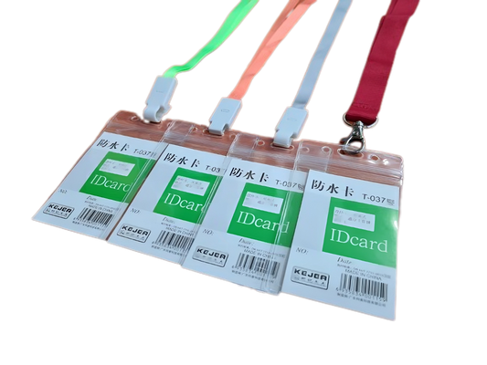 KEJEA T-037 ID CARD HOLDER FLEXIBLE PLASTIC VERTICAL TYPE (SIZE: 8.5CM X 6.35CM)