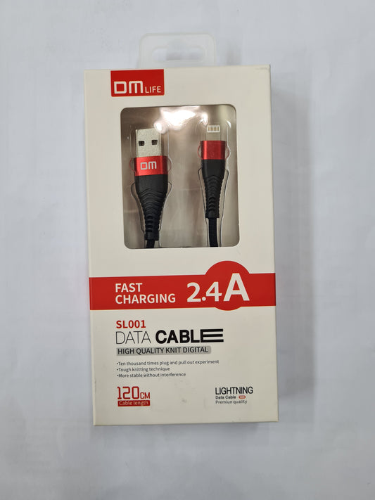DM LIFE LIGHTNING DATA CABLE 120CM LENGTH