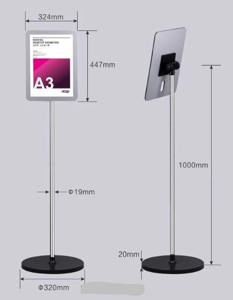 POSTER DISPLAY STAND A3 (BRAND: BOKESA)