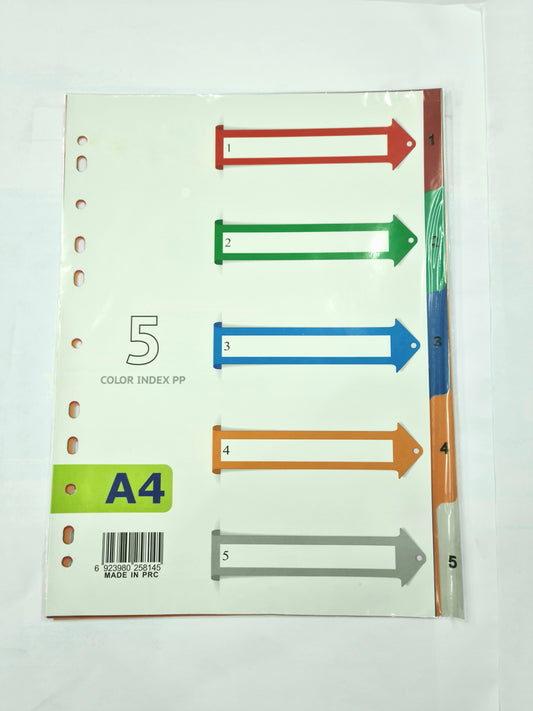 DIVIDER (1-5) COLORED WITH NUMBER