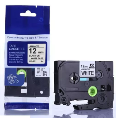 BROTHER COMPATIBLE CARTRIDGE TAPE 12 MM (BLACK AND WHITE)