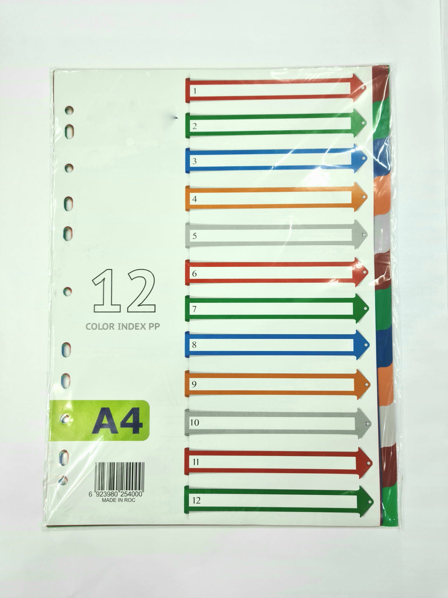 DIVIDER (1-12) COLORED WITH NUMBER