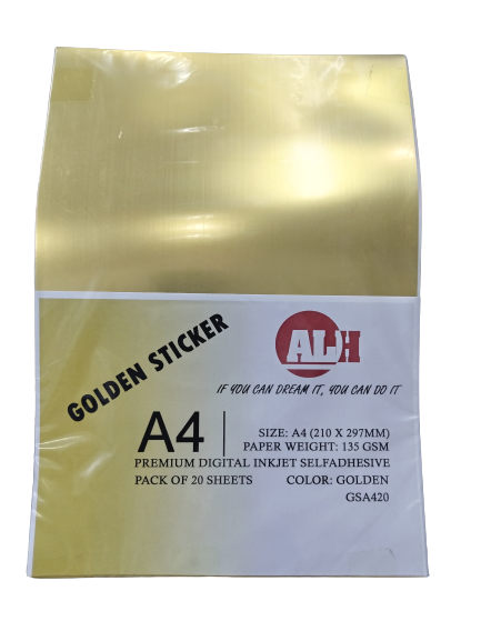 Golden Sticker A4 20 sheets