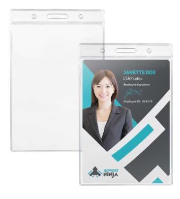 ID CARD HOLDER PLASTIC FLEXIBLE T-088 (SIZE: 74X100MM)