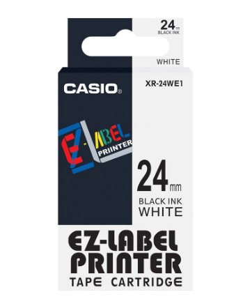 CASIO TAPE 24 MM BLACK AND WHITE