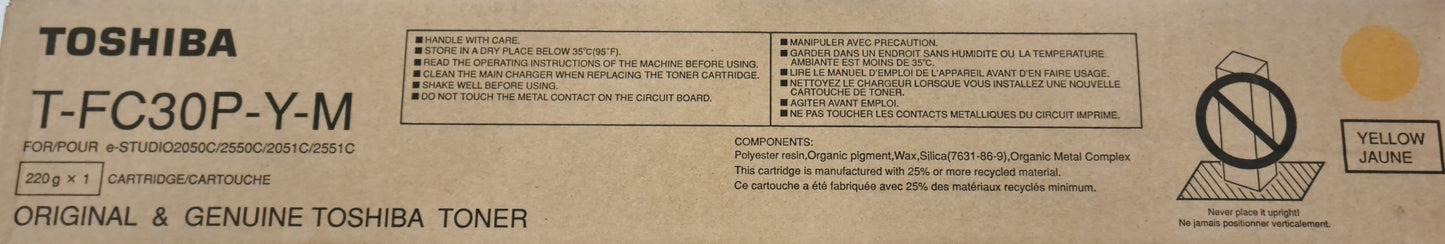 TOSHIBA TONER TFC 30 P-Y-M YELLOW