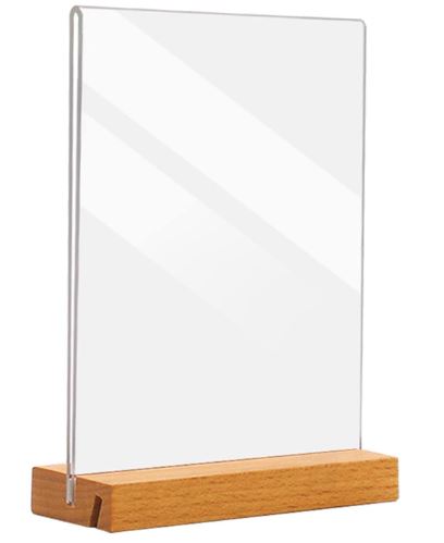 ACRYLIC HOLDER A4 SIZE (WOODEN BASE)