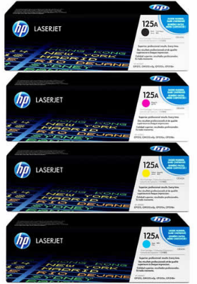 HP LASER JET TONER CB 540A (K), CB 541A (C), CB 542A (Y), CB 543A (M) (125)