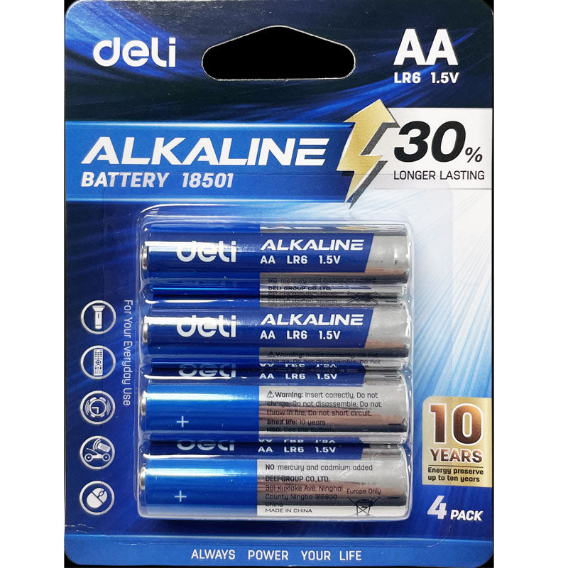 Deli AA Alkaline Battery (1X4) 1850