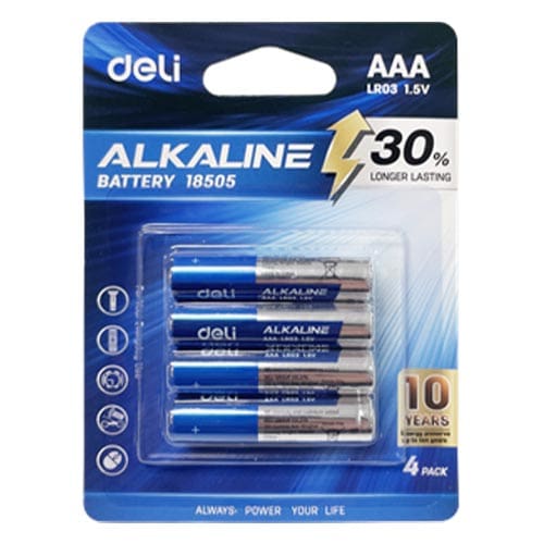 Deli AAA Alkaline Battery (1X4) 1850
