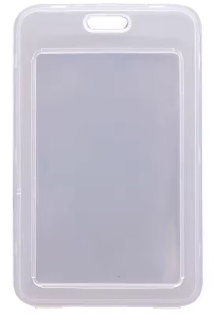 ID Card Holder Hard Plastic Vertical Size