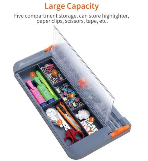 Paper Cutter Sliding Type A4 Size - 12 Sheets (with Storage Compartment)